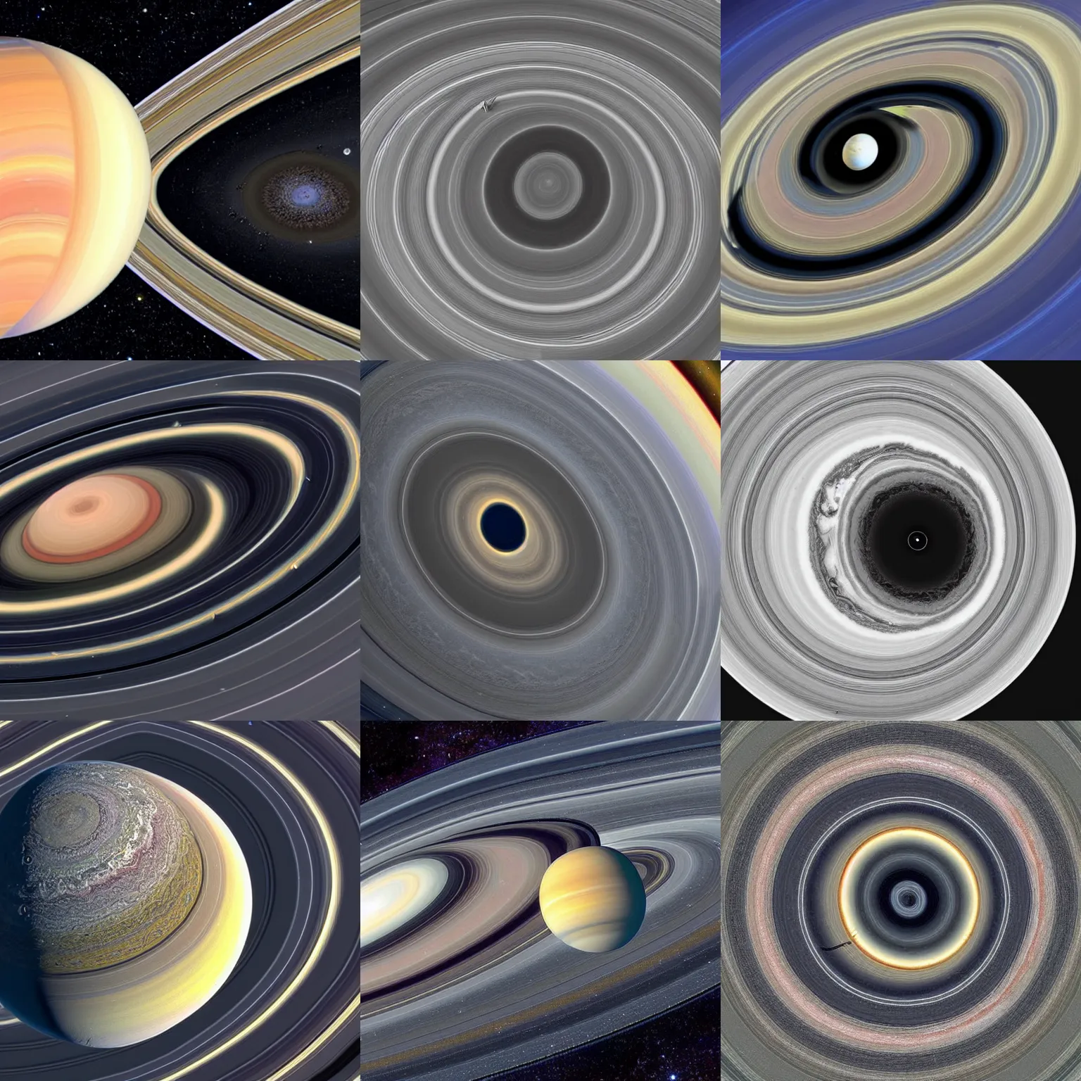 Prompt: a planet with seas and continents surrounded by saturn rings