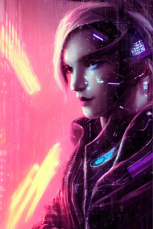 Image similar to portrait futuristic talented cyberpunk female Alchemist, in futuristic stormy heavy snowy thunder tokyo rooftop Enchantment cyberpunk night, ssci-fi, fantasy, intricate, very very beautiful, elegant, neon light, highly detailed, digital painting, artstation, concept art, soft light, hdri, smooth, sharp focus, illustration, art by tian zi and craig mullins and WLOP and alphonse mucha