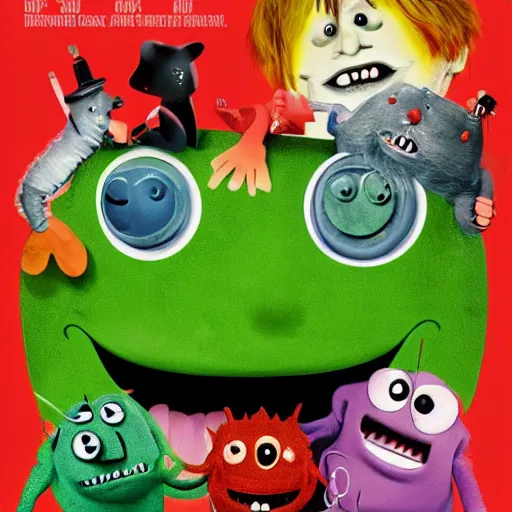 Image similar to little mr monster by richard hargreaves and jim henson, movie poster