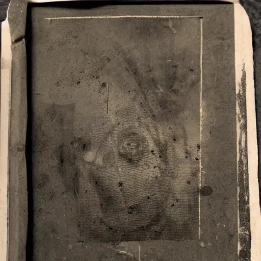 Image similar to an old case file from the archives, with suspect photograph and multiple fingerprints imprints. old, smudged, dusty, scratched, weathered, gritty, 2 k