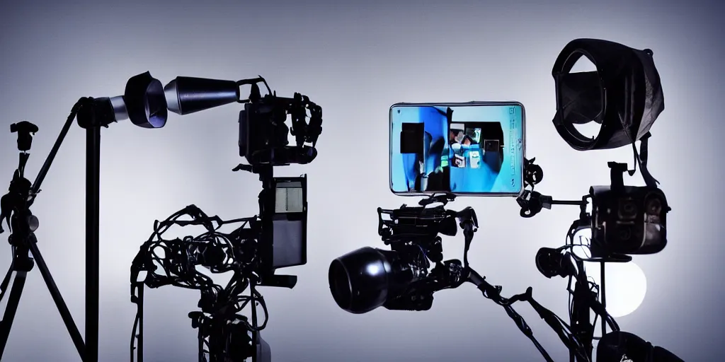 Image similar to i dream of android phones, modern, studio, studio light