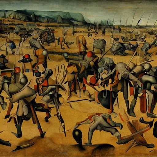 Image similar to cyborgs by pieter bruegel the elder