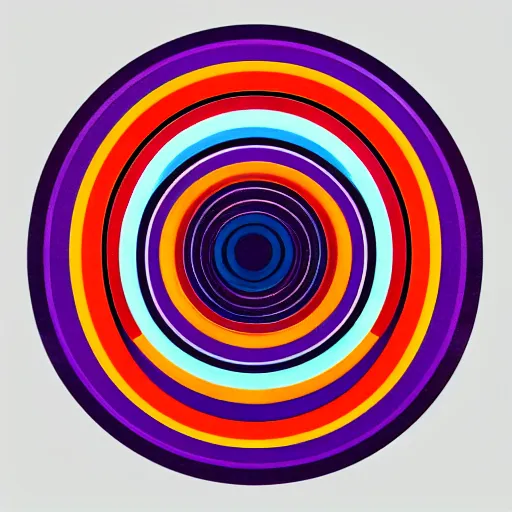 Image similar to concentric circle in the style of Issey miyake