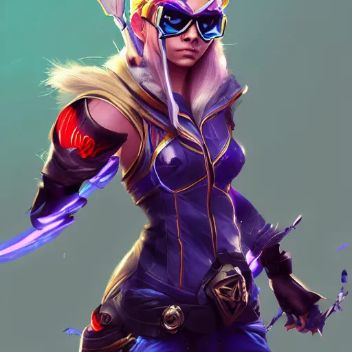 Image similar to Cara Delevingne as a League of Legends champion. Digital Art. Trending on ArtStation