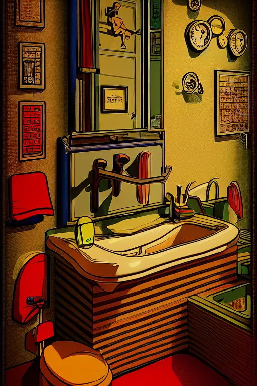 Image similar to comfort boys room, aesthetic, popular subject art style, pop art style, by mike swiderek, jorge lacera, ben lo, tyler west,, ultrarealistic, sharp focus, intricate, ultra high definition, ultra resolution details, no duplicate, proportional, shadow effect, baroque environment