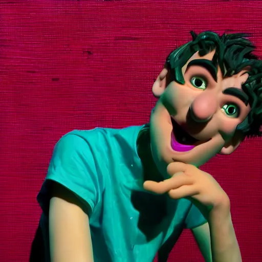 Image similar to jacob collier wet claymation