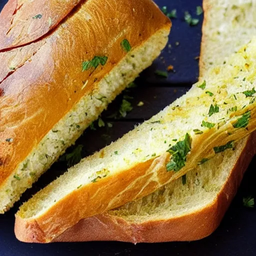 Image similar to the most mouthwatering piece of garlic bread