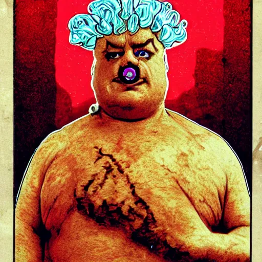 Image similar to Barney Gumble as Baron Harkonnen Dune