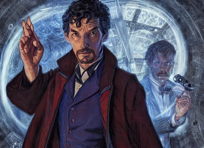 Image similar to a highly detailed [ doctor who!!!!!! ] portrait of stephen strange, james gurney, james jean