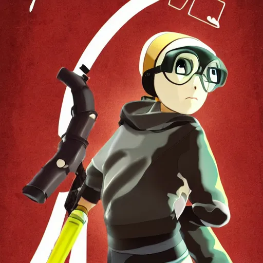 Image similar to alyx from half life as a studio ghibli poster