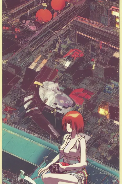 Different variations of 1980s cyberpunk anime movie posters for