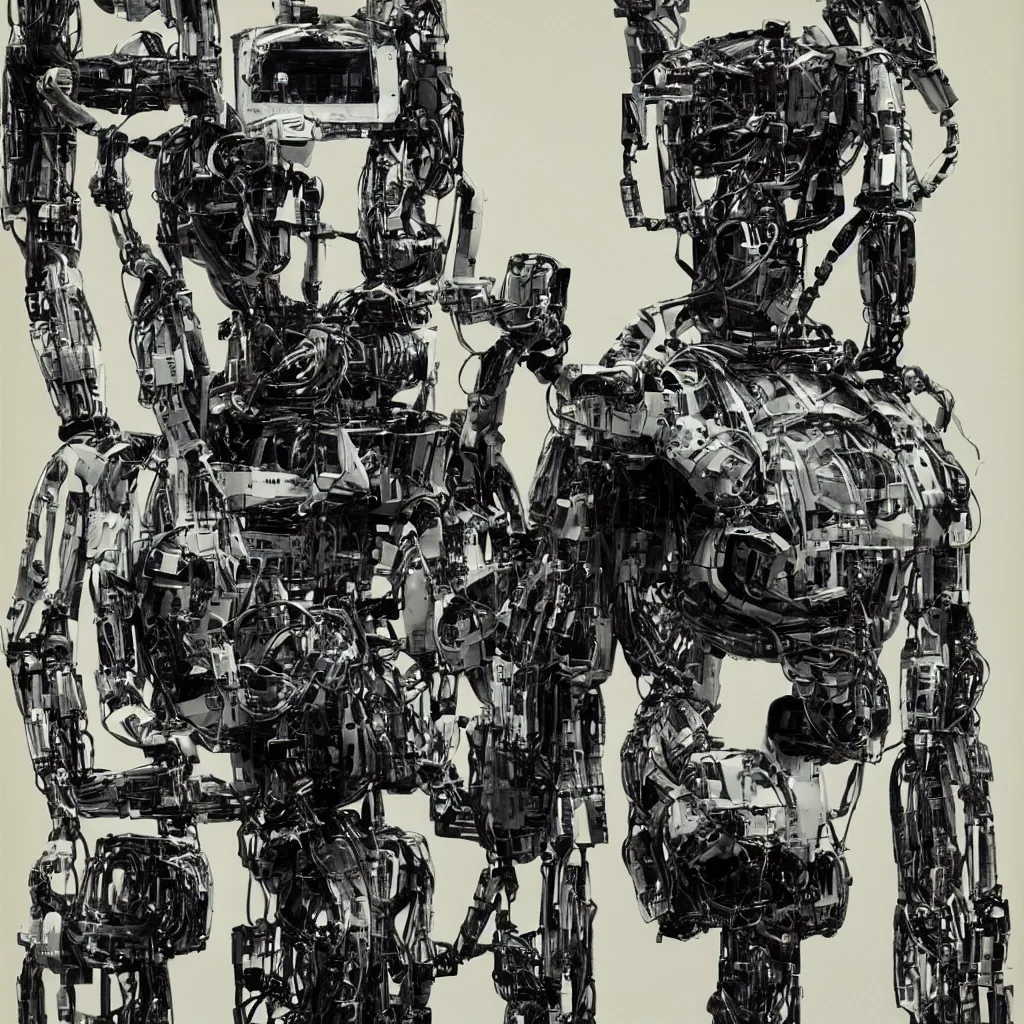 Image similar to robot portrait, annie leibovitz