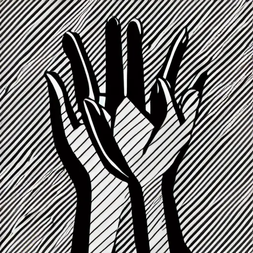 Prompt: praying hands logo, vector, minimal, one line art, sharp focus, white background