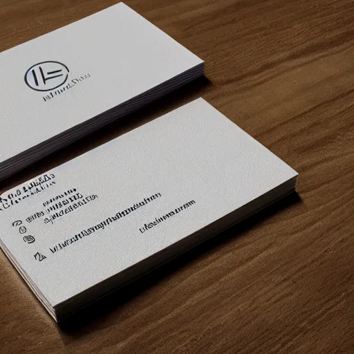 Image similar to a photo of a stack of business cards on a table, very detailed, realistic, hyperrealism, mockup