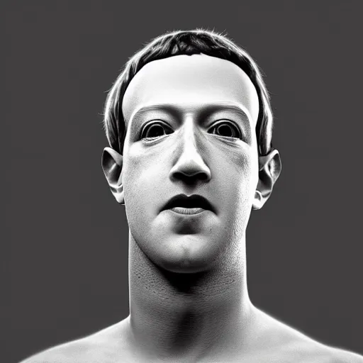 Prompt: Mark Zuckerberg as a lizard, scaled skin, dead eyes, hollow expression, pale skin, portrait, high resolution photograph, 4k