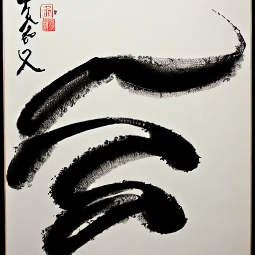 Image similar to zen calligraphic ink art