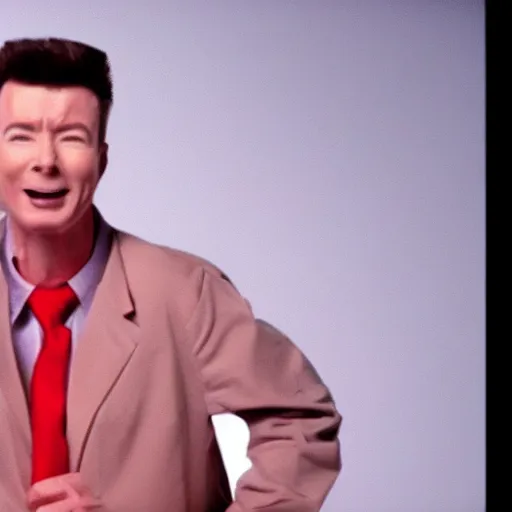 rick roll, never gonna let you down, music video, Stable Diffusion