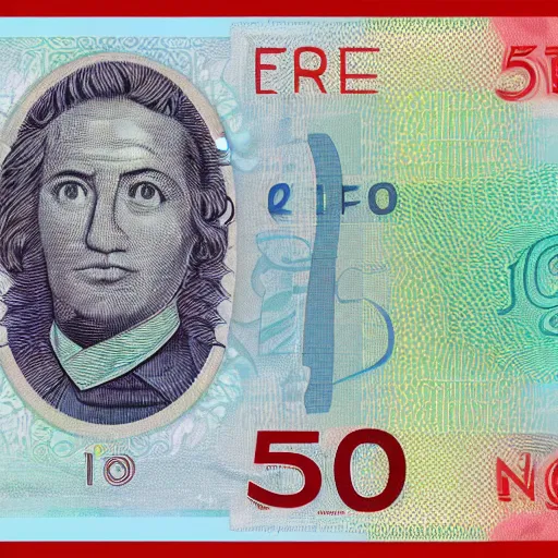 Image similar to concept design 5 0 € note for the year 2 0 3 3