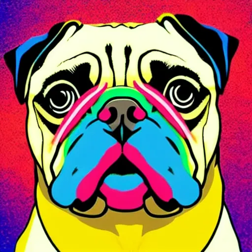 Image similar to pop art pug