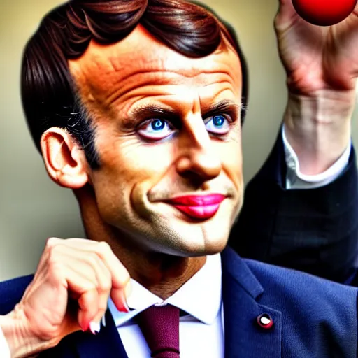 Image similar to Emmanuel Macron clown makeup