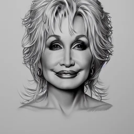 Image similar to Portrait of Dolly Parton, intricate upper body, whole body, highly detailed, digital painting, artstation, concept art, smooth, sharp focus, illustration, art by Hajime Sorayama