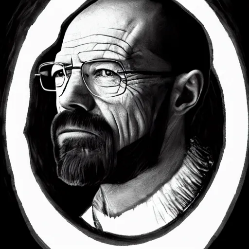 Image similar to renaissance portrait of walter white