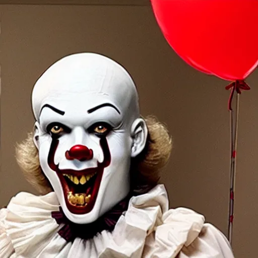 Image similar to pennywise the clown working as an emergency room doctore