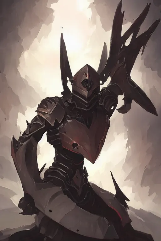 Image similar to Gorgeous armor abyssal knight by ilya kuvshinov, krenz cushart, Greg Rutkowski, trending on artstation