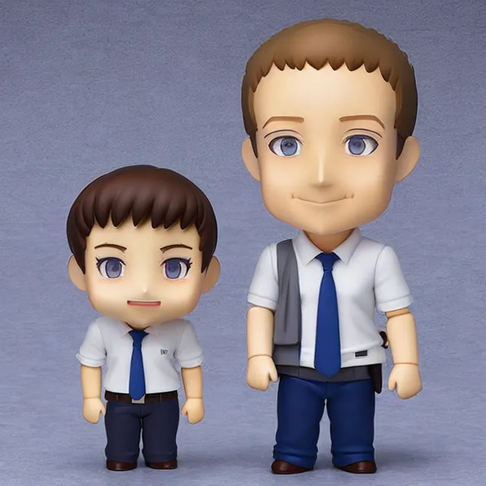 Image similar to Mark Zuckerberg, An anime nendoroid of Mark Zuckerberg, figurine, detailed product photo