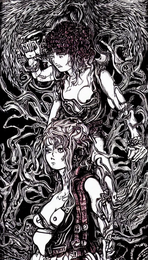 Image similar to psytrance artwork, from berserk