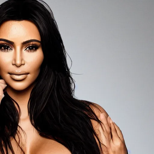 Image similar to portrait of kim kardashian as danae