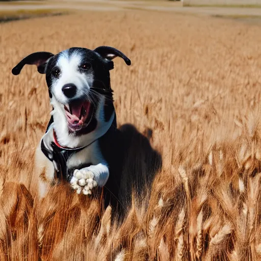 Image similar to dog that has normal human legs for legs, eating wheat treats,