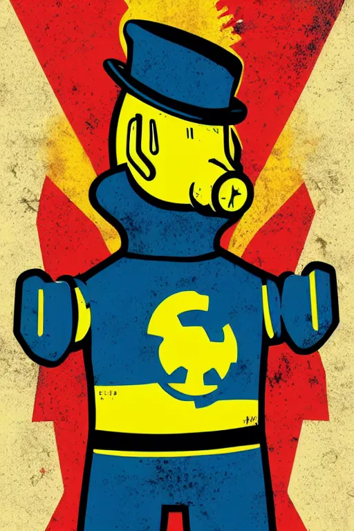 Image similar to fallout 7 6 retro futurist illustration art by butcher billy, sticker, colorful, illustration, highly detailed, simple, smooth and clean vector curves, no jagged lines, vector art, smooth andy warhol style