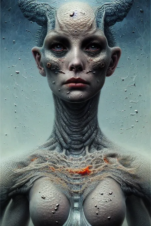 Prompt: gorgeous!! cracked! lilith the mother of all monsters dusty, destroyer! of worlds, void eyes, raining ash & smoke, fine art masterpiece, highly detailed dino valls wayne barlowe machiej kuciara, dramatic lighting, long shot, wide angle, uhd 8 k, sharp focus