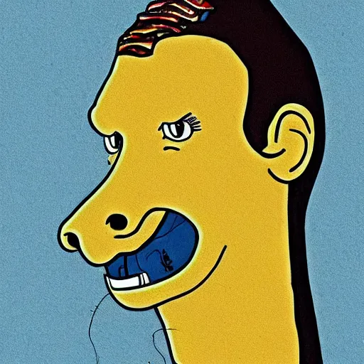Image similar to A portrait of Bojack horseman in the style of Duy Hyunh, surrealism, trending in pinterest