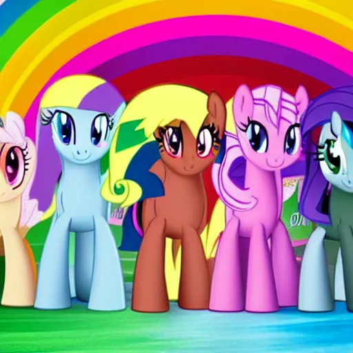 Image similar to the mane six go to pride, my little pony, pride month