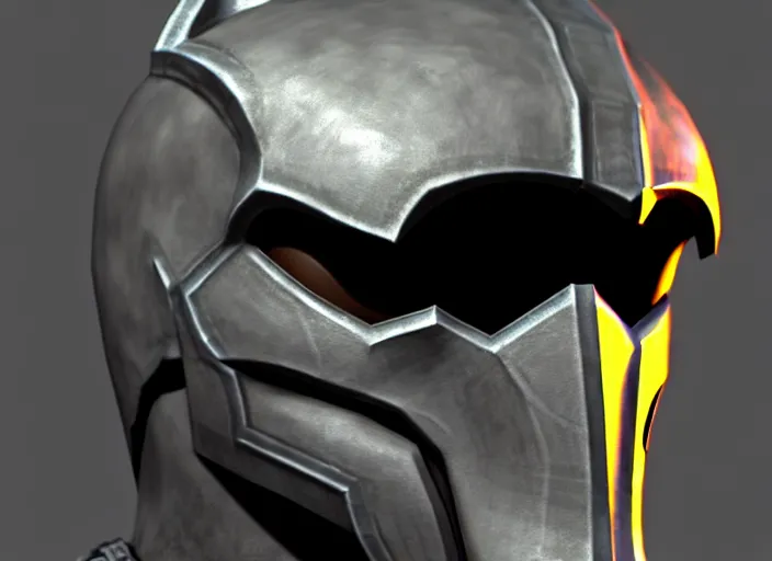 Image similar to dark knight cavalryman head, stylized stl, 3 d render, activision blizzard style, hearthstone style, darksiders art style, greg rutkowski style