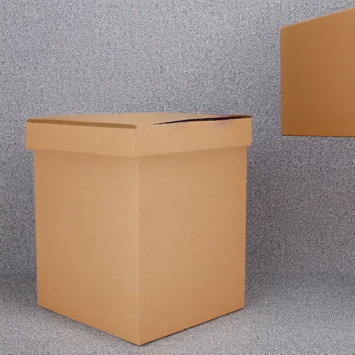 Prompt: fragile cardboard box, image white background, damaged box