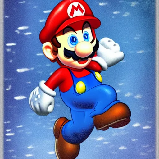 Prompt: depressed Mario in a blue hoodie on the rain, matte painting, realistic, sad, emotional, powerful