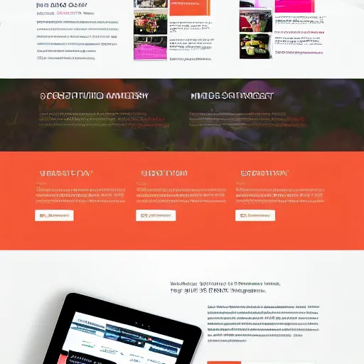 Prompt: modern webpage design layout, bright colours
