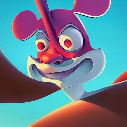 Image similar to face icon stylized minimalist the ren & stimpy show, loftis, cory behance hd by jesper ejsing, by rhads, makoto shinkai and lois van baarle, ilya kuvshinov, rossdraws global illumination