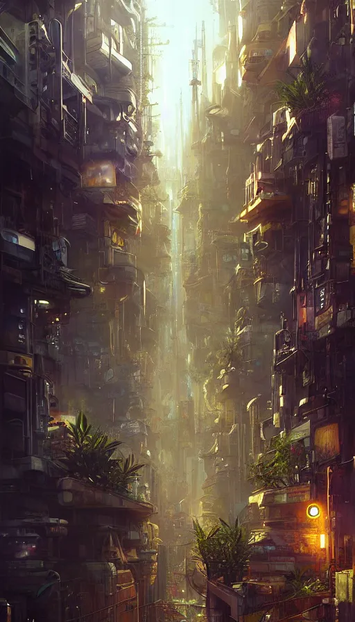 Image similar to hyper realistic cyberpunk city, marihuana, cannabis, made up of plants painted by valerie hammond, tom bagshaw, mucha, gaston bussiere, craig mullins, j. c. leyendecker 8 k