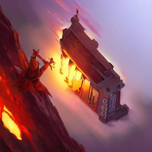 Image similar to fire hovering over an open Bible icon, cgsociety, artstationhq, digital art, detailed