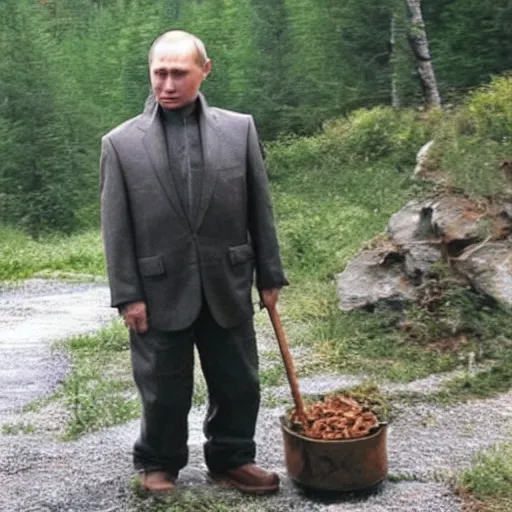 Image similar to Vladimir putin as an angry dwarf hermit