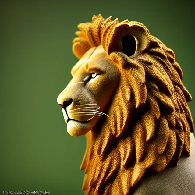 Image similar to A breyer figurine of a lion, toy photography