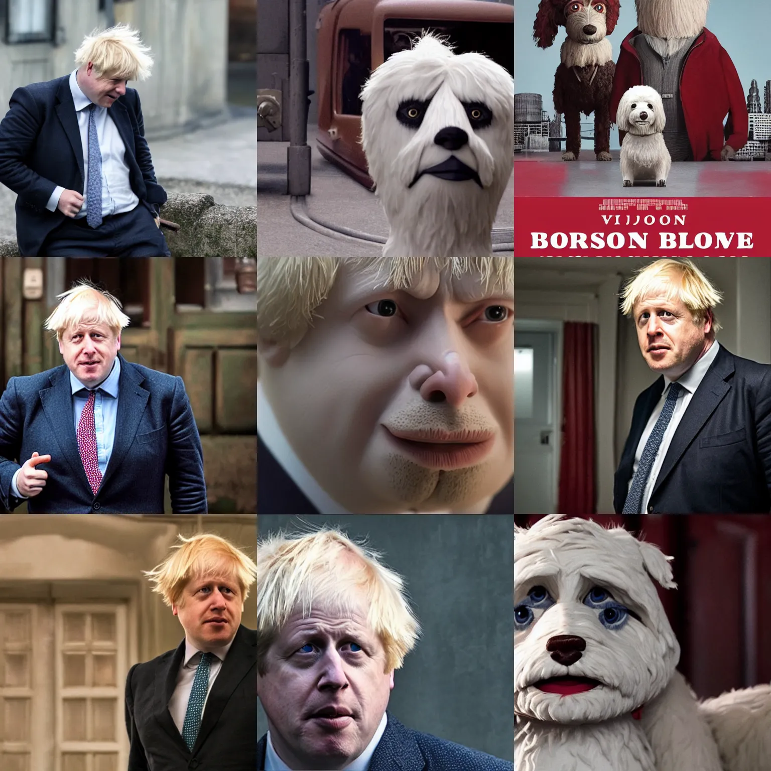 Prompt: boris johnson in isle of dogs (2018)