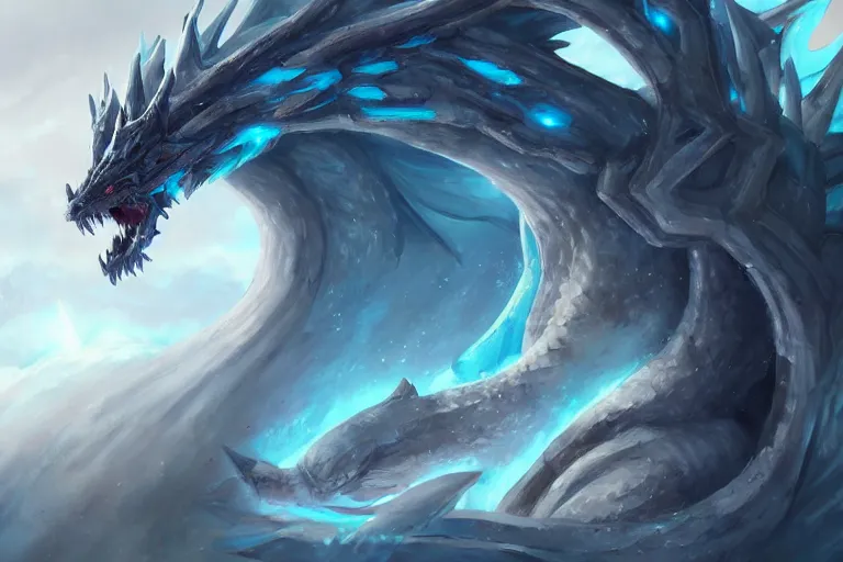 Prompt: a blue eye white dragon, battlefield background, bright art masterpiece artstation. 8 k, sharp high quality artwork in style of greg rutkowski, concept art by tooth wu, blizzard warcraft artwork, hearthstone card game artwork