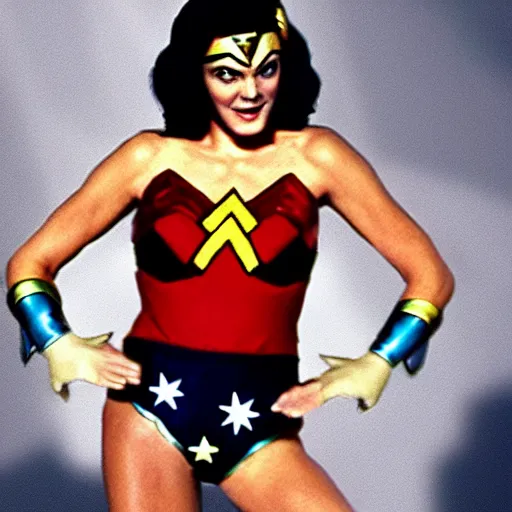 Prompt: old jack nicholson as wonder woman