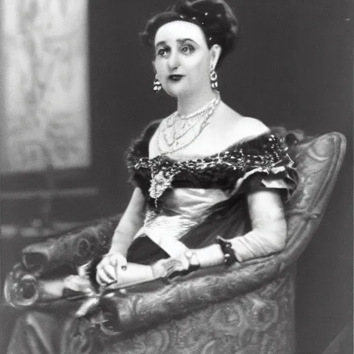 Prompt: lady dimitrescu in real life, photograph,
