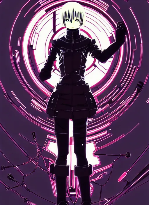 Image similar to tsutomu nihei, anime reol by ilya kuvshinov, last exile, murata range, fine detail, perfect anime face, dramatic lighting, dynamic composition, art deco, cel shading, vivid, rich texture, alphonse mucha, ( ( ( colorful ) ) ), ( ( ( yoshinari yoh ) ) ), loish, guweiz